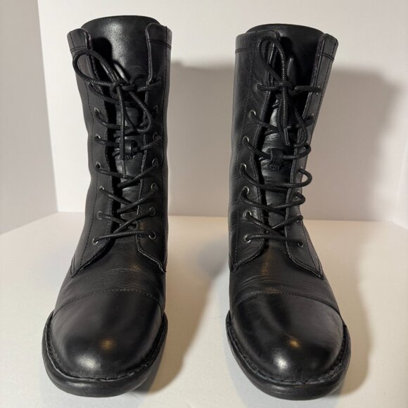 BORN® ‘Neon’ Lace Up Combat Boot F70903 - Black Size 8.5 - Picture 11 of 13
